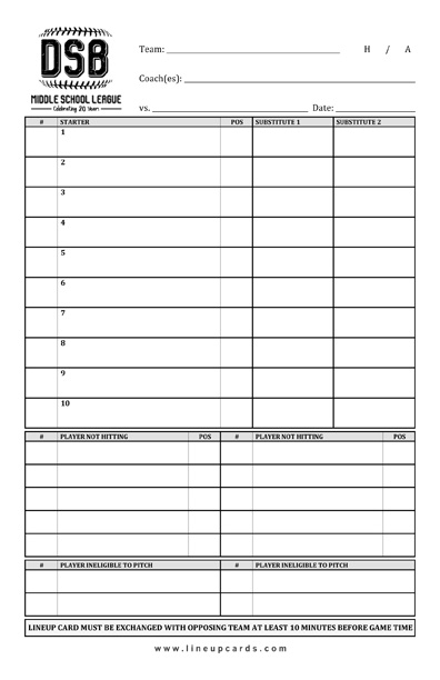 little league roster template