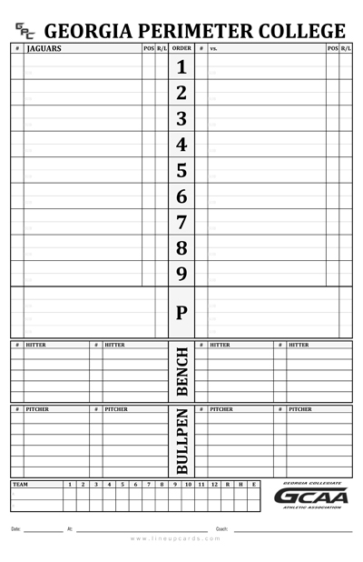 Dugout Charts