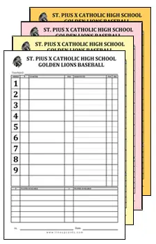 Custom 4-part lineup cards