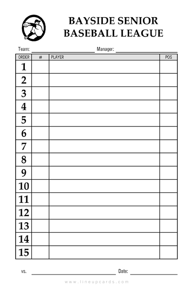 Custom Recreational Baseball League Lineup Cards 4 Part Lineup Cards custom-recreational-baseball-league-lineup-cards-4-part-lineup-cards